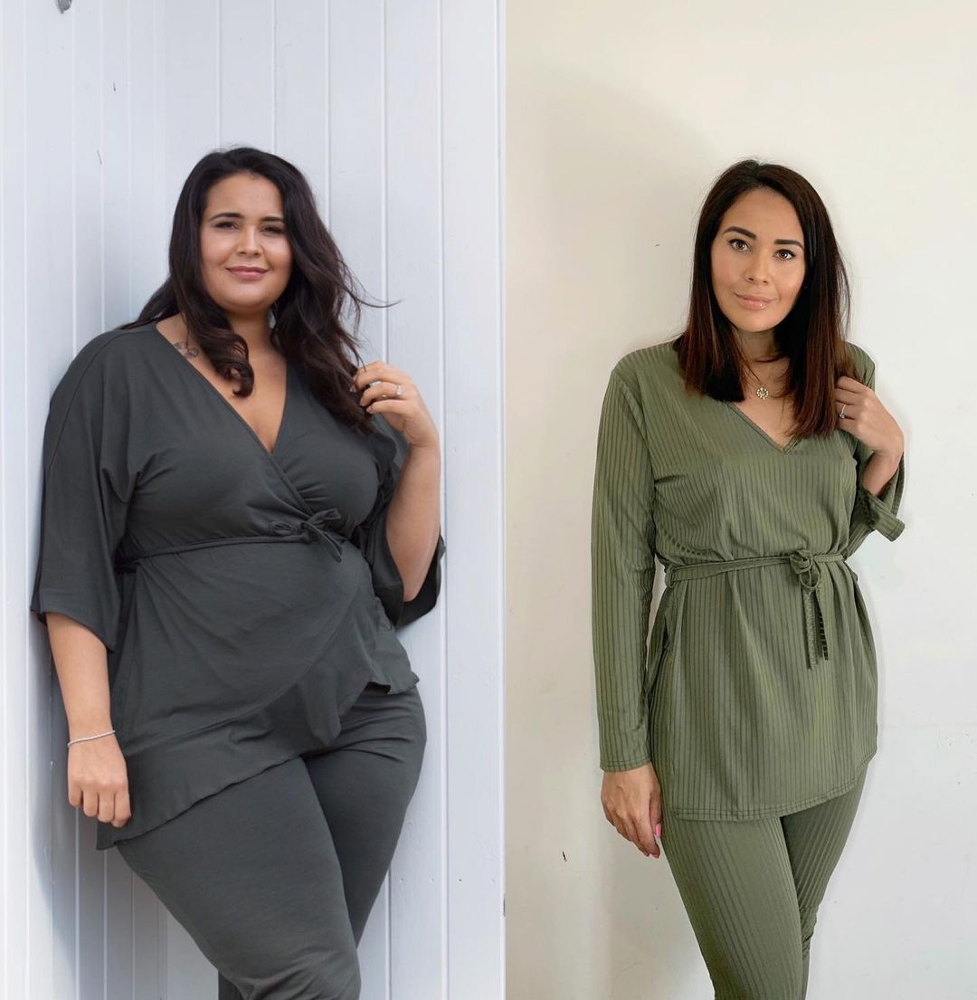An image of two ladies, who are the same....but very different. The image on the left is of Nancy when she weighed 19st, the image on the right is after her weight loss surgery. She talks about her gastric surgury experience with Roberto on The Secrets Of Weight Loss Podcast.