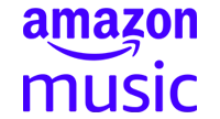 The Amazon Music Logo is the normal Amazon logo with the word music underneath, both are in blue. The image is used her to show that The Secrets Of Weight Loss Podcast with Roberto is available on Amazon Music and via via Alexa